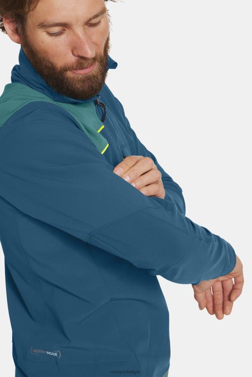 Heren benzine blauw pala lichte jas ORTOVOX kleding LX0XF546