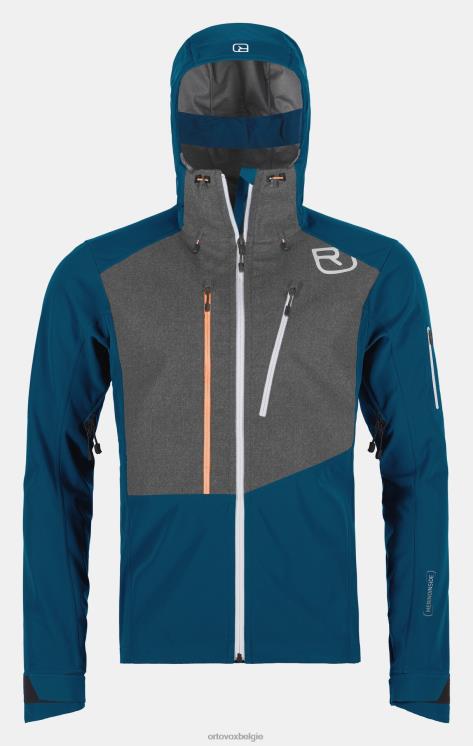 Heren benzine blauw pordoi jas ORTOVOX kleding LX0XF620