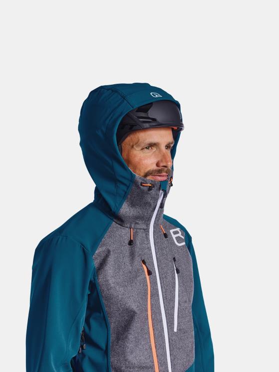 Heren benzine blauw pordoi jas ORTOVOX kleding LX0XF620