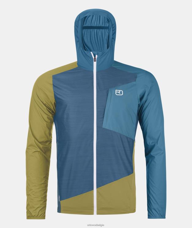 Heren benzine blauw windjack ORTOVOX kleding LX0XF579