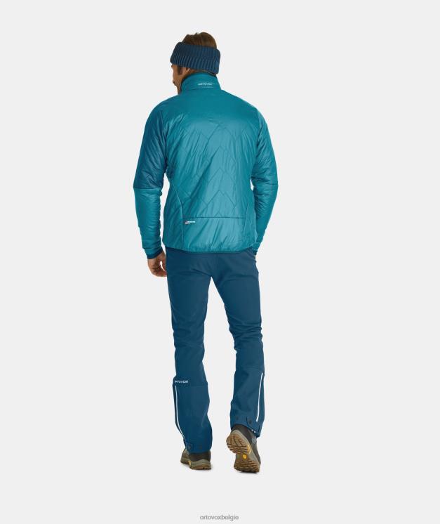 Heren berg blauw Zwitsers wollen piz flaconjasje ORTOVOX kleding LX0XF53