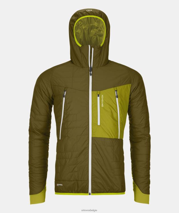 Heren groen mos Zwitsers wollen piz boe jasje ORTOVOX kleding LX0XF221
