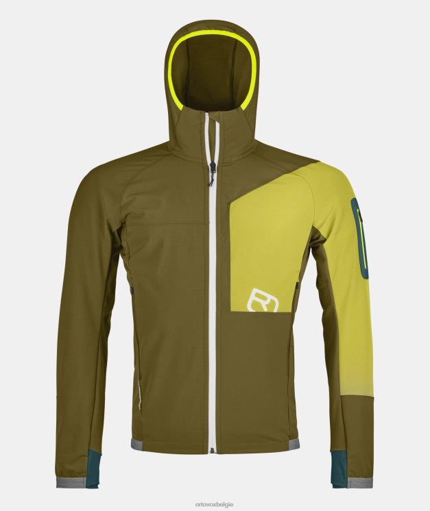 Heren groen mos berrino-jas met capuchon ORTOVOX kleding LX0XF205