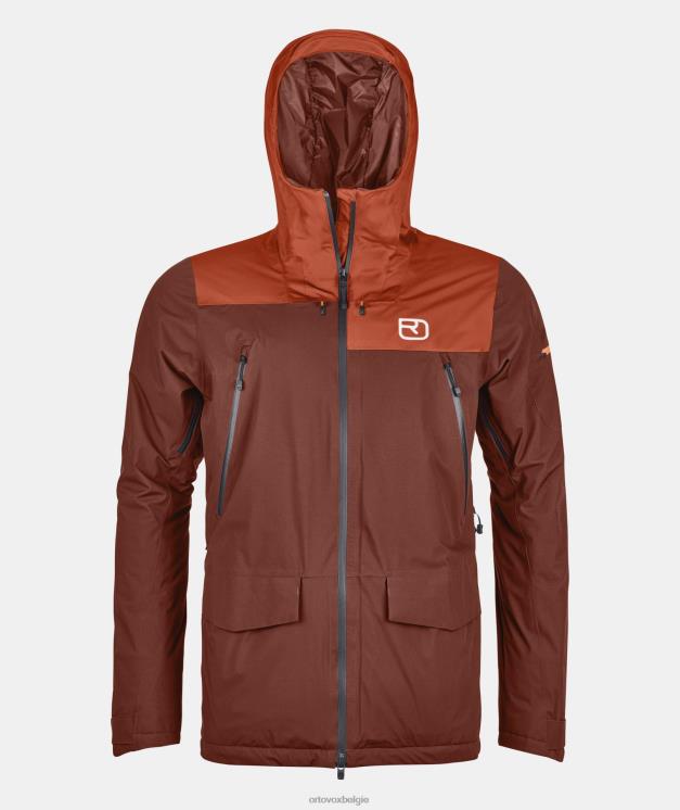 Heren klei oranje 2l Zwitserse wollen sedrun jas ORTOVOX kleding LX0XF612
