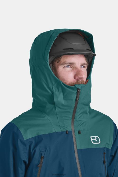 Heren klei oranje 2l Zwitserse wollen sedrun jas ORTOVOX kleding LX0XF612