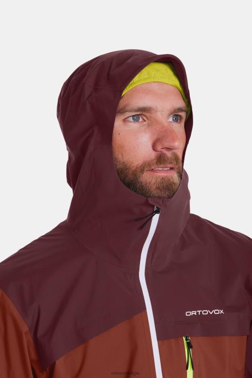 Heren klei oranje Civetta-jasje van 2,5l ORTOVOX kleding LX0XF510