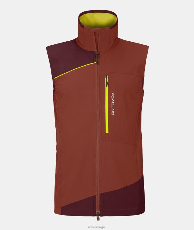 Heren klei oranje Pala licht vest ORTOVOX kleding LX0XF423