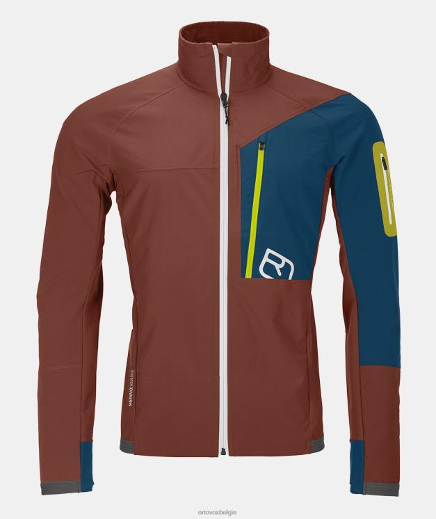 Heren klei oranje berrino-jasje ORTOVOX kleding LX0XF312