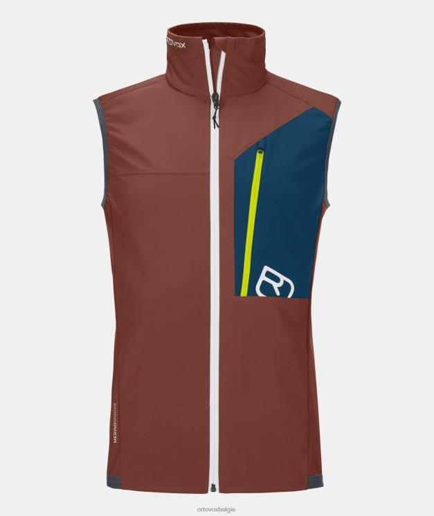 Heren klei oranje berrino-vest ORTOVOX kleding LX0XF385
