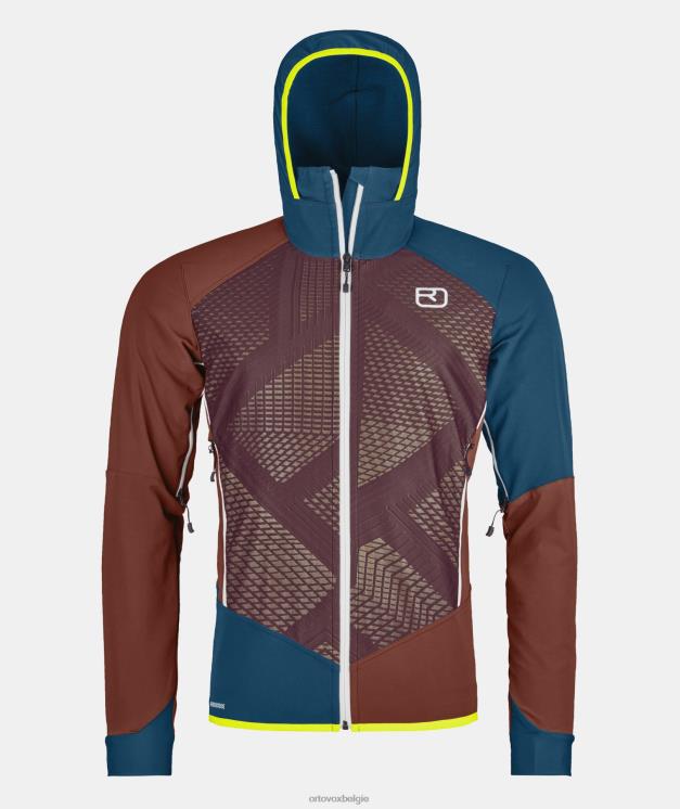 Heren klei oranje col becchei-jas ORTOVOX kleding LX0XF337