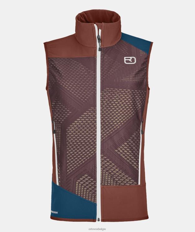 Heren klei oranje col becchei-vest ORTOVOX kleding LX0XF388