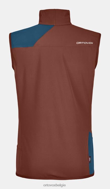 Heren klei oranje col becchei-vest ORTOVOX kleding LX0XF388