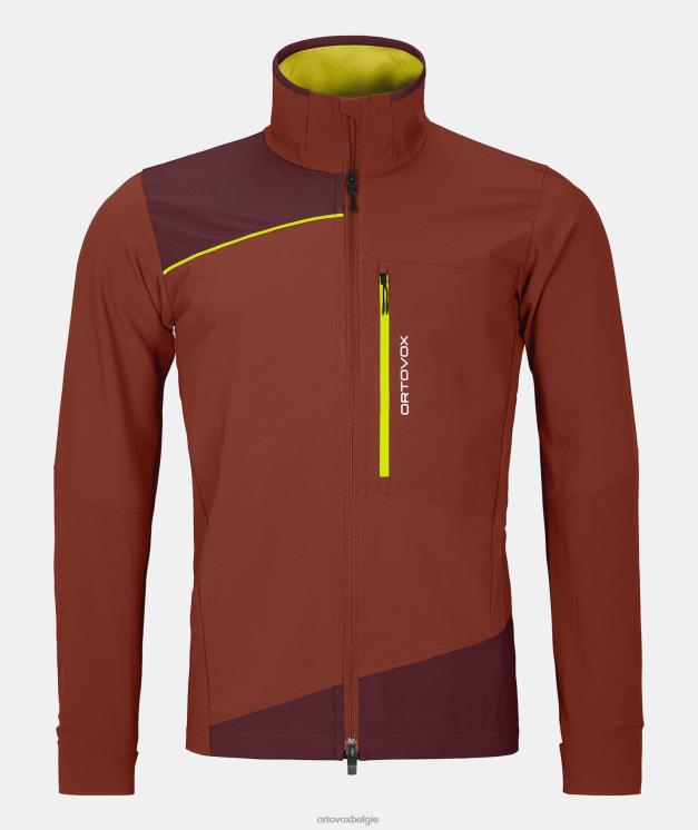 Heren klei oranje pala lichte jas ORTOVOX kleding LX0XF545