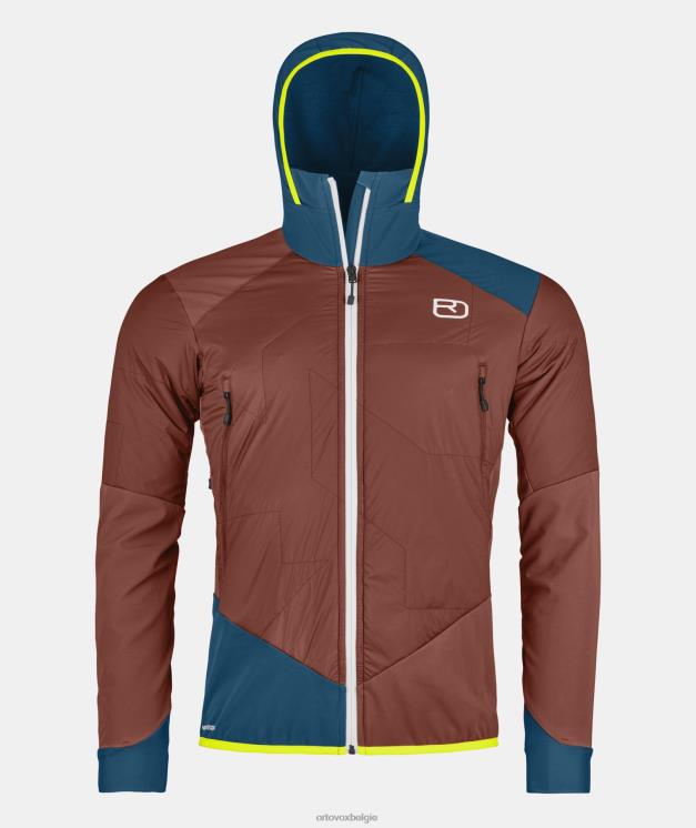 Heren klei oranje sw col becchei hybride jkt ORTOVOX kleding LX0XF308