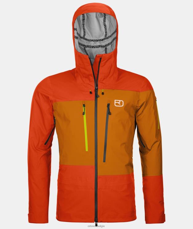Heren warm oranje Diepe shell-jas van 3l ORTOVOX kleding LX0XF28
