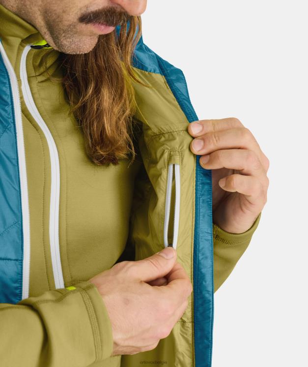 Heren warm oranje Zwitsers wollen Piz flaconvest ORTOVOX kleding LX0XF55