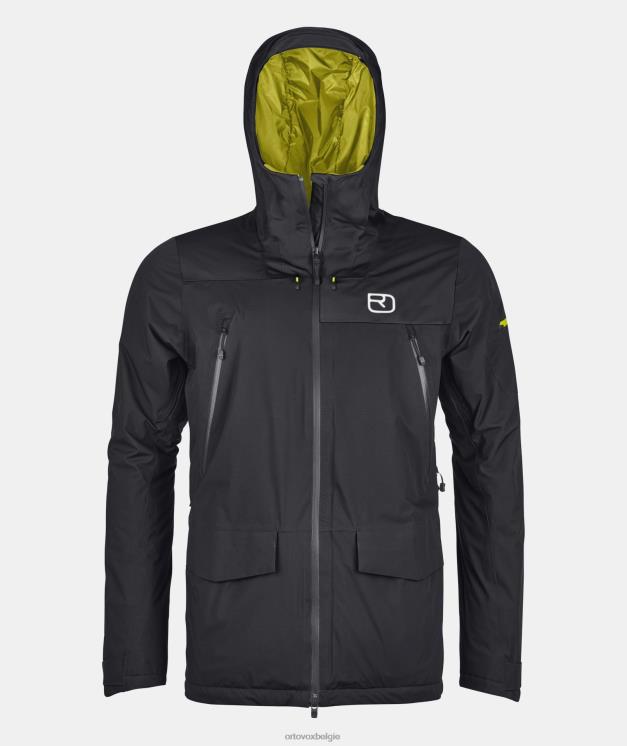 Heren zwarte raaf 2l Zwitserse wollen sedrun jas ORTOVOX kleding LX0XF614