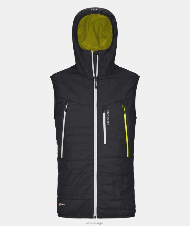 Heren zwarte raaf Zwitsers wollen piz boe vest ORTOVOX kleding LX0XF179
