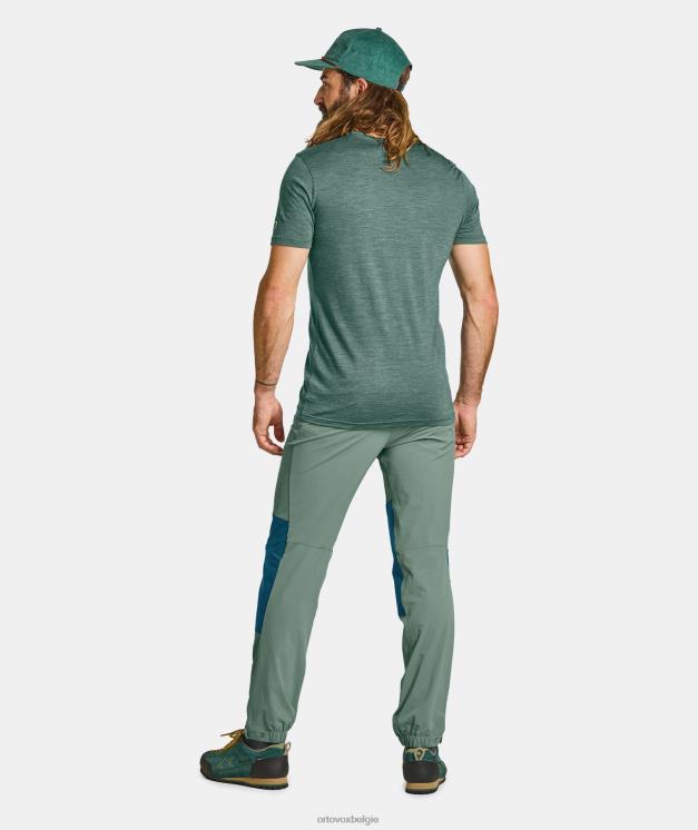 Heren benzine blauw 120 coole tec mtn logo ts ORTOVOX kleding LX0XF642