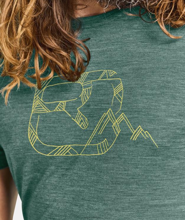 Heren benzine blauw 120 coole tec mtn logo ts ORTOVOX kleding LX0XF642