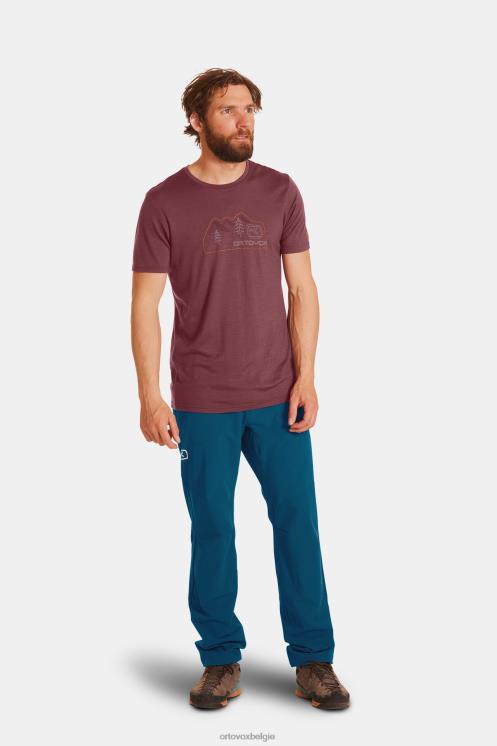 Heren benzine blauw 140 coole vintage badge ts ORTOVOX kleding LX0XF400