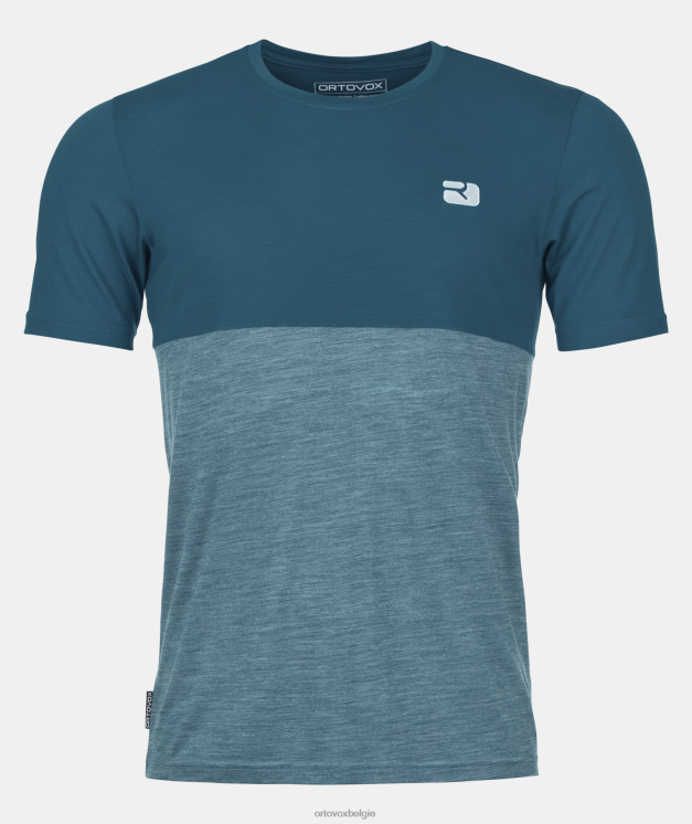 Heren benzine blauw 150 coole logo-ts ORTOVOX kleding LX0XF637