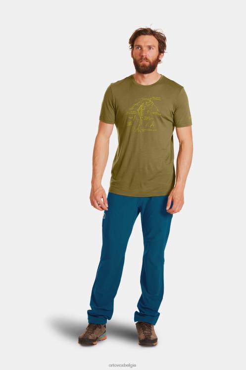 Heren groen mos 120 tec lafatscher topots ORTOVOX kleding LX0XF610