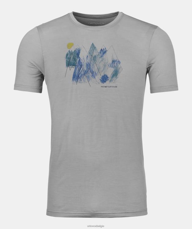 Heren ijzergrijs 140 coole mtn-speeltuin ts ORTOVOX kleding LX0XF396