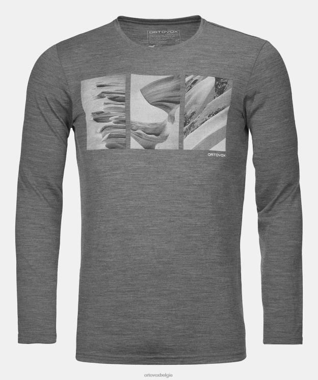 Heren middengrijze mix 185 merinovorm foto ls ORTOVOX kleding LX0XF687