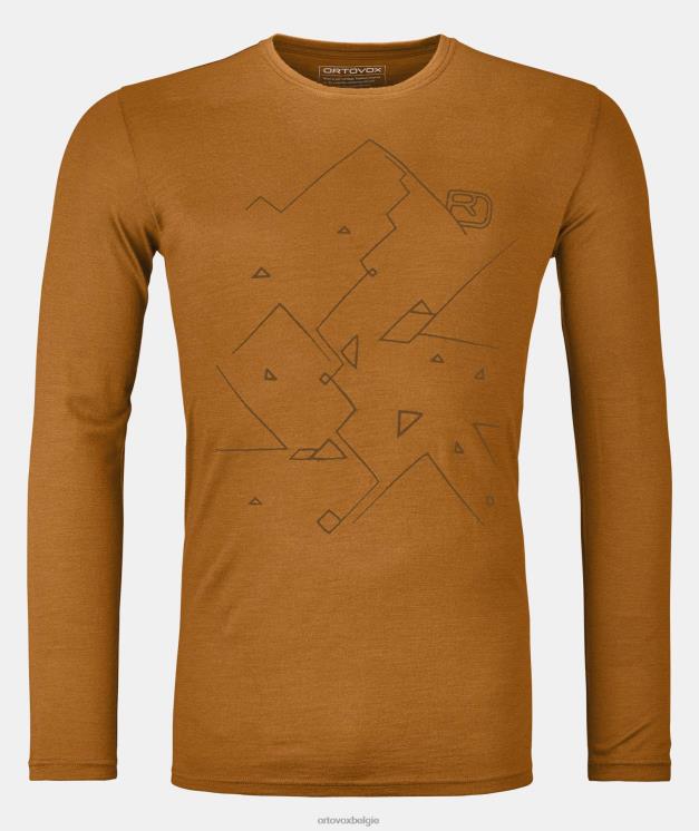 Heren sluwe vos 185 merino tangram ls ORTOVOX kleding LX0XF274