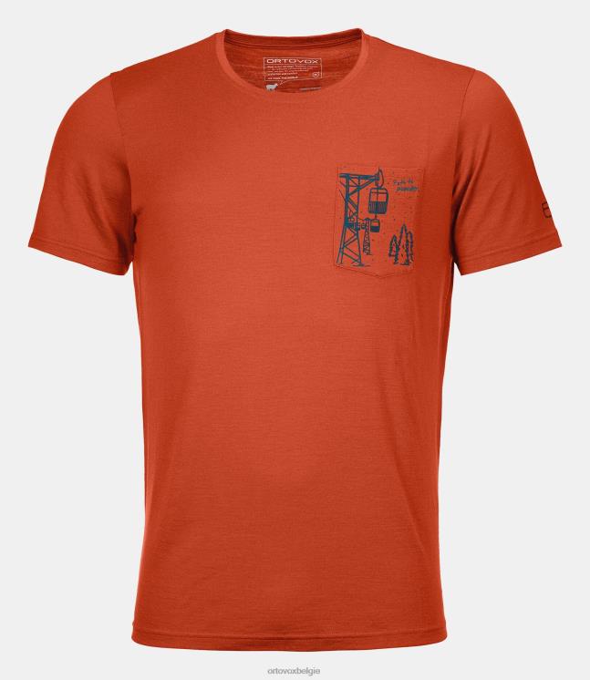 Heren woestijn oranje 185 merino weg naar poeder ts ORTOVOX kleding LX0XF714