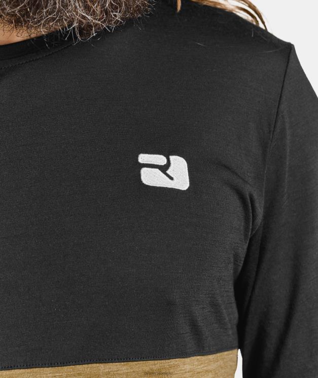 Heren zwarte raaf 150 coole logo-ls ORTOVOX kleding LX0XF654