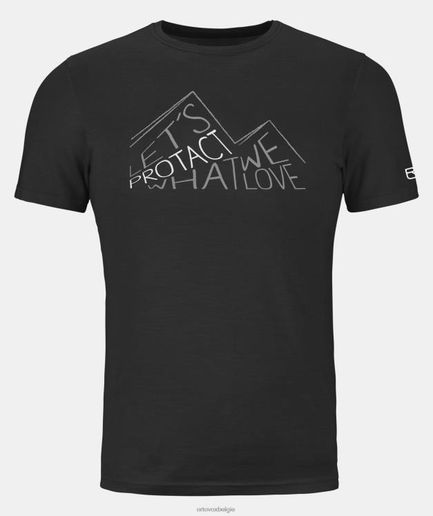 Heren zwarte raaf 185 merinobescherming ts ORTOVOX kleding LX0XF194