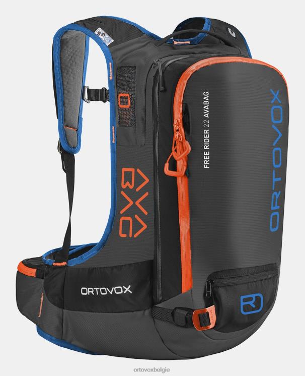 unisex zwart antraciet free rider 22 avabag zonder avabag-unit ORTOVOX Tassen LX0XF1512