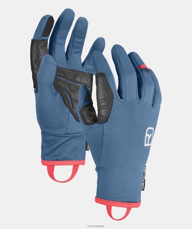 vrouwen berg blauw lichte fleecehandschoen ORTOVOX accessoires LX0XF1006