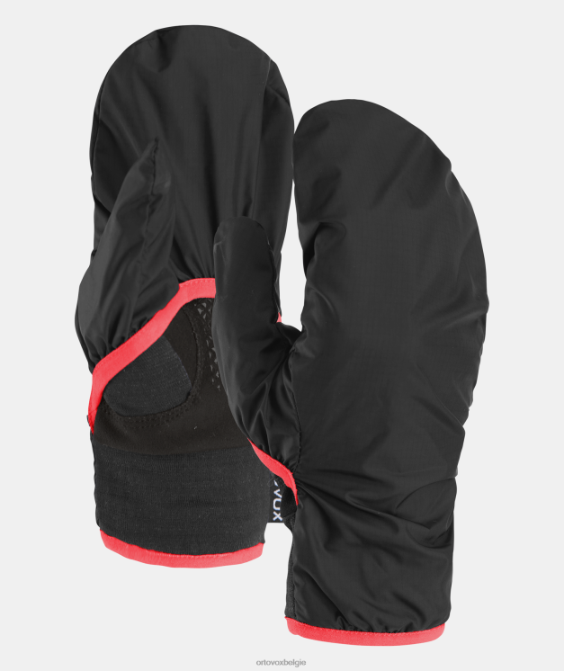 vrouwen zwarte raaf handschoen met fleece roosterafdekking ORTOVOX accessoires LX0XF1173