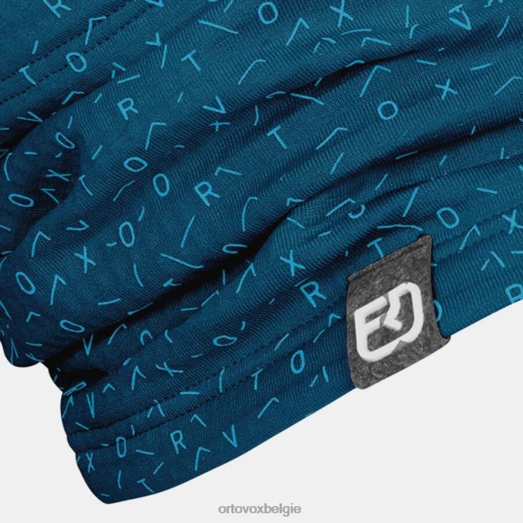 vrouwen benzine blauw fleece lichtraster nekwarmer ORTOVOX accessoires LX0XF494