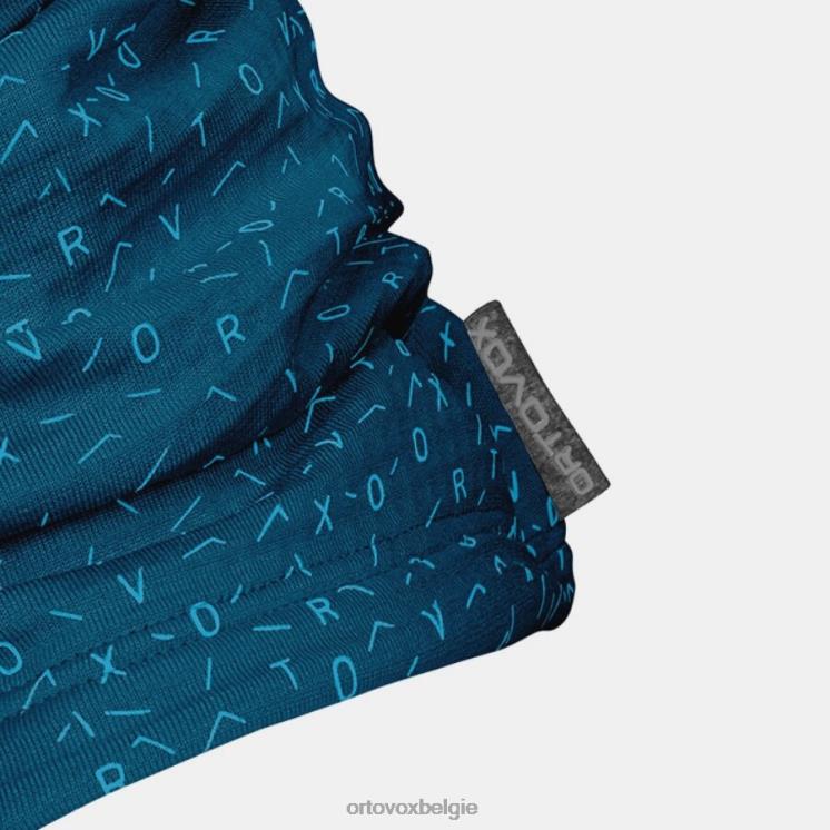 vrouwen benzine blauw fleece lichtraster nekwarmer ORTOVOX accessoires LX0XF494