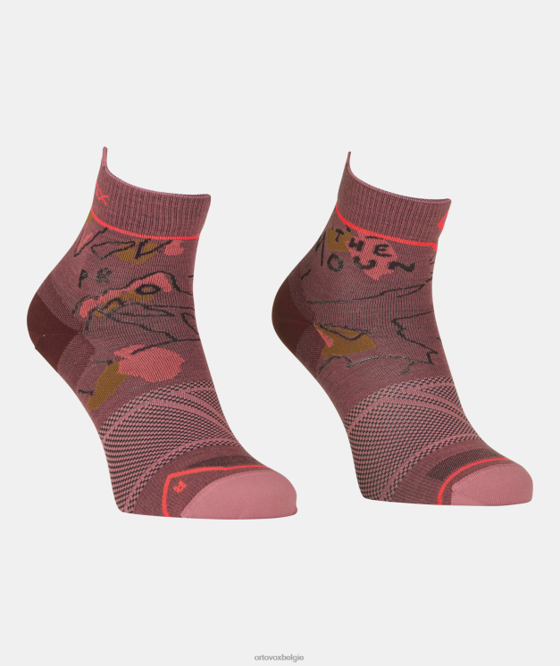 vrouwen berg roos Alpine Light Comp Quarter-sokken ORTOVOX accessoires LX0XF941