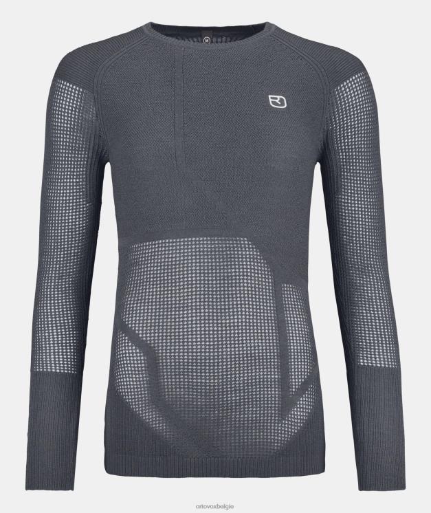 vrouwen donkergrijze mix merino thermovent ls ORTOVOX kleding LX0XF1073