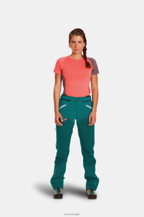 vrouwen Pacifisch groen westalpen softshellbroek ORTOVOX kleding LX0XF1131