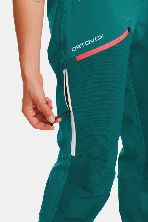 vrouwen Pacifisch groen westalpen softshellbroek ORTOVOX kleding LX0XF1131