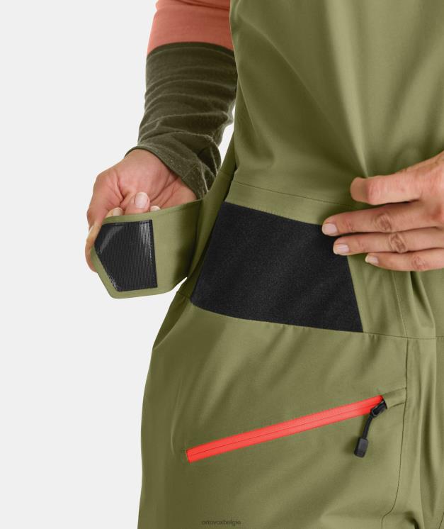 vrouwen groene den 3l diepe shell bretelbroek ORTOVOX kleding LX0XF986