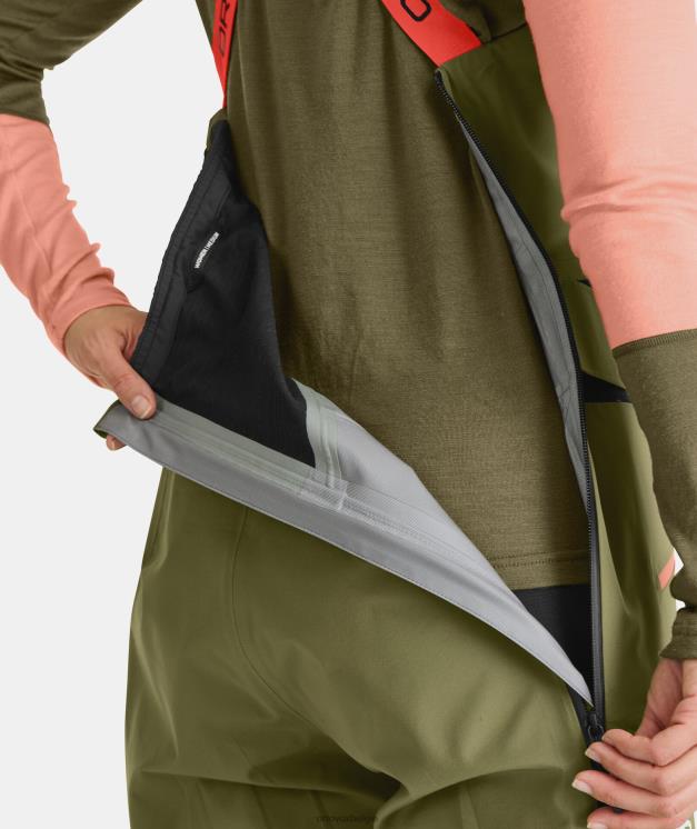 vrouwen zwarte raaf 3l diepe shell bretelbroek ORTOVOX kleding LX0XF988