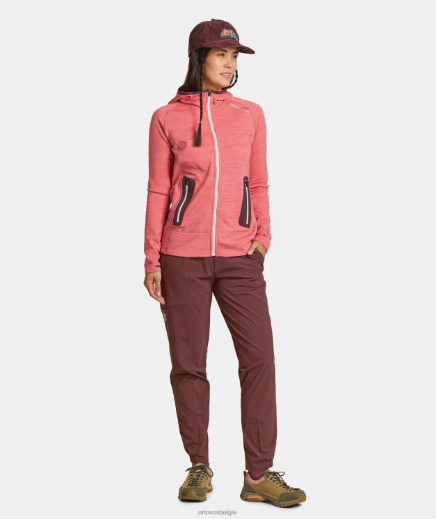 vrouwen Pacifisch groen fleece lichte capuchon ORTOVOX kleding LX0XF1296