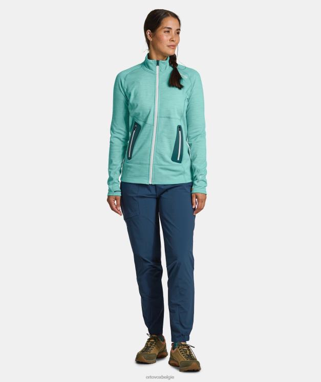 vrouwen Pacifisch groen lichte fleecejas ORTOVOX kleding LX0XF1276