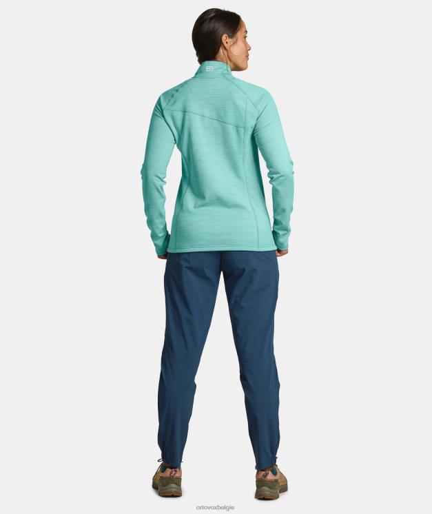 vrouwen Pacifisch groen lichte fleecejas ORTOVOX kleding LX0XF1276