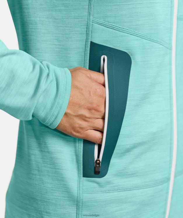 vrouwen Pacifisch groen lichte fleecejas ORTOVOX kleding LX0XF1276
