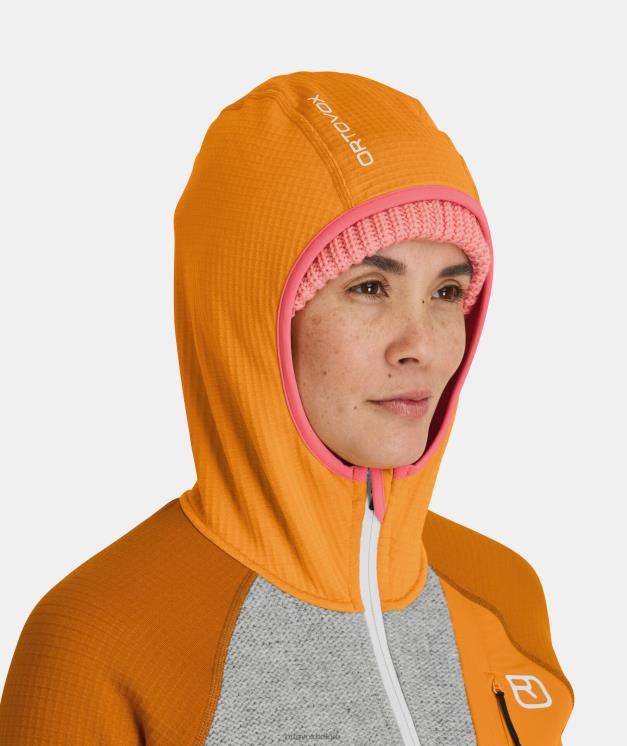 vrouwen arctisch grijs fleece GP klassiek gebreide hoody ORTOVOX kleding LX0XF1082