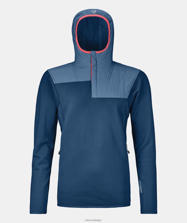 vrouwen benzine blauw fleece en anorak ORTOVOX kleding LX0XF980